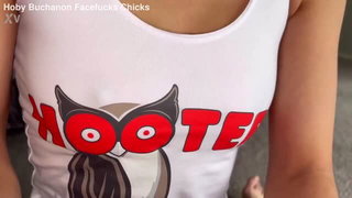 Takes anal sex in Hooters Shirt xxx video