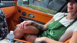 Indica Marie tattooed Barista Eats cock sex video
