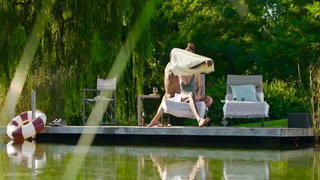 Sofi kissing on dock porn video