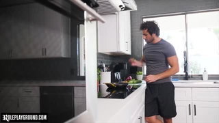 Sophia Locke roleplays firefighter fuck in kitchen naked girl porn