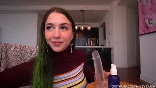 BaileyEilish deep throat dildo naked girl porn